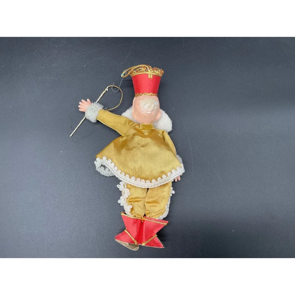 Vintage Mr Christmas Band‎ Leader Ornament Gold Red Outfit  Holiday 1967